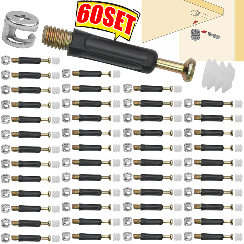 Cam Lock Nut - Connecteur de meuble 3-en-1 : Vis