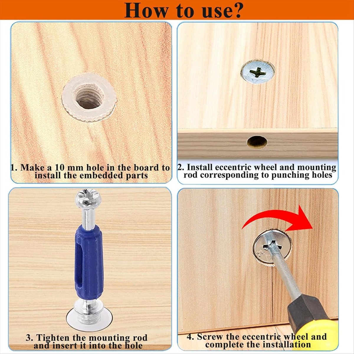 Cam Lock Nut - Serrures à came pour meubles, attaches