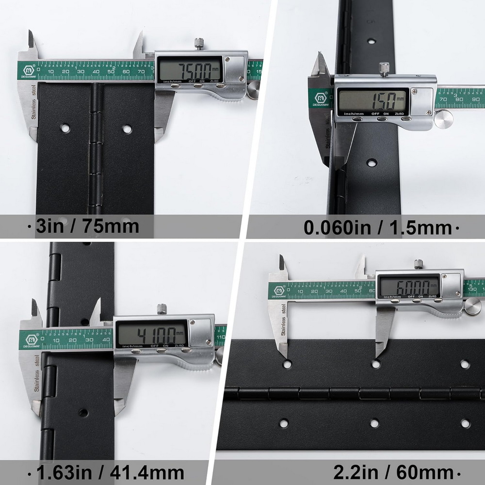 Charnières de piano noires de  - Piano Hinge Continuous avis et prix