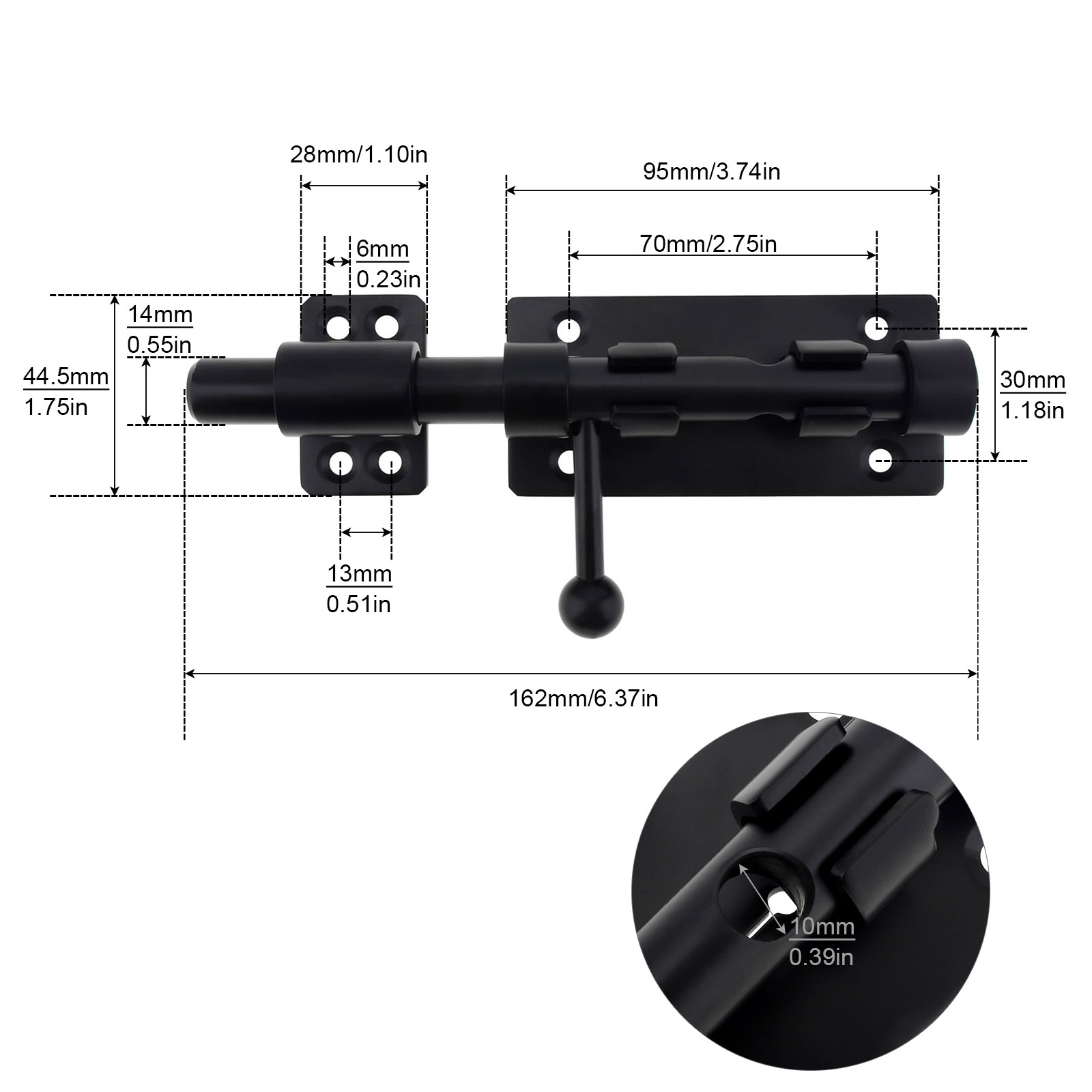 Loquet de porte à 2,2 en acier - Barrel Bolt Slide avis et prix