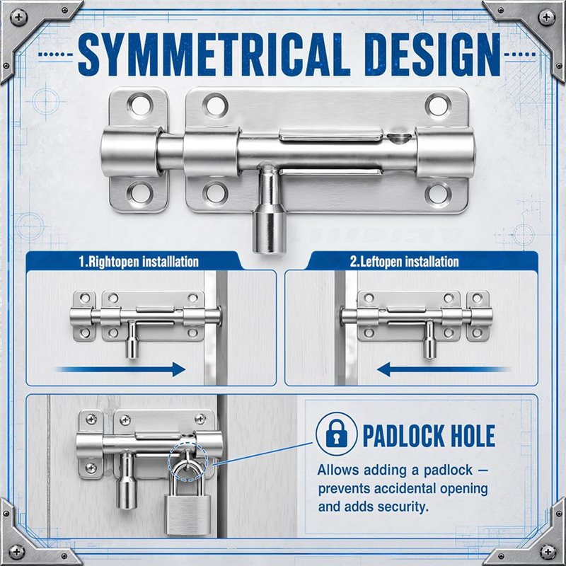 ABRU - Loquet de porte, pêne d - Barrel Bolt Slide avis et prix